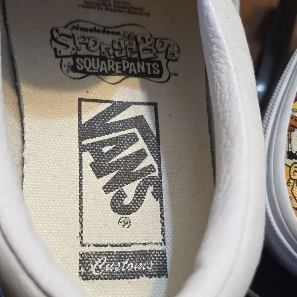 VANS SpongeBob SquarePants Classic Slip-On Canvas Low Top Multicolor Men 6.5 W 8